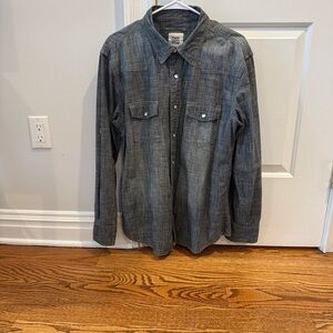 Paper Denim & Cloth Men's Charcoal Jean Shirt